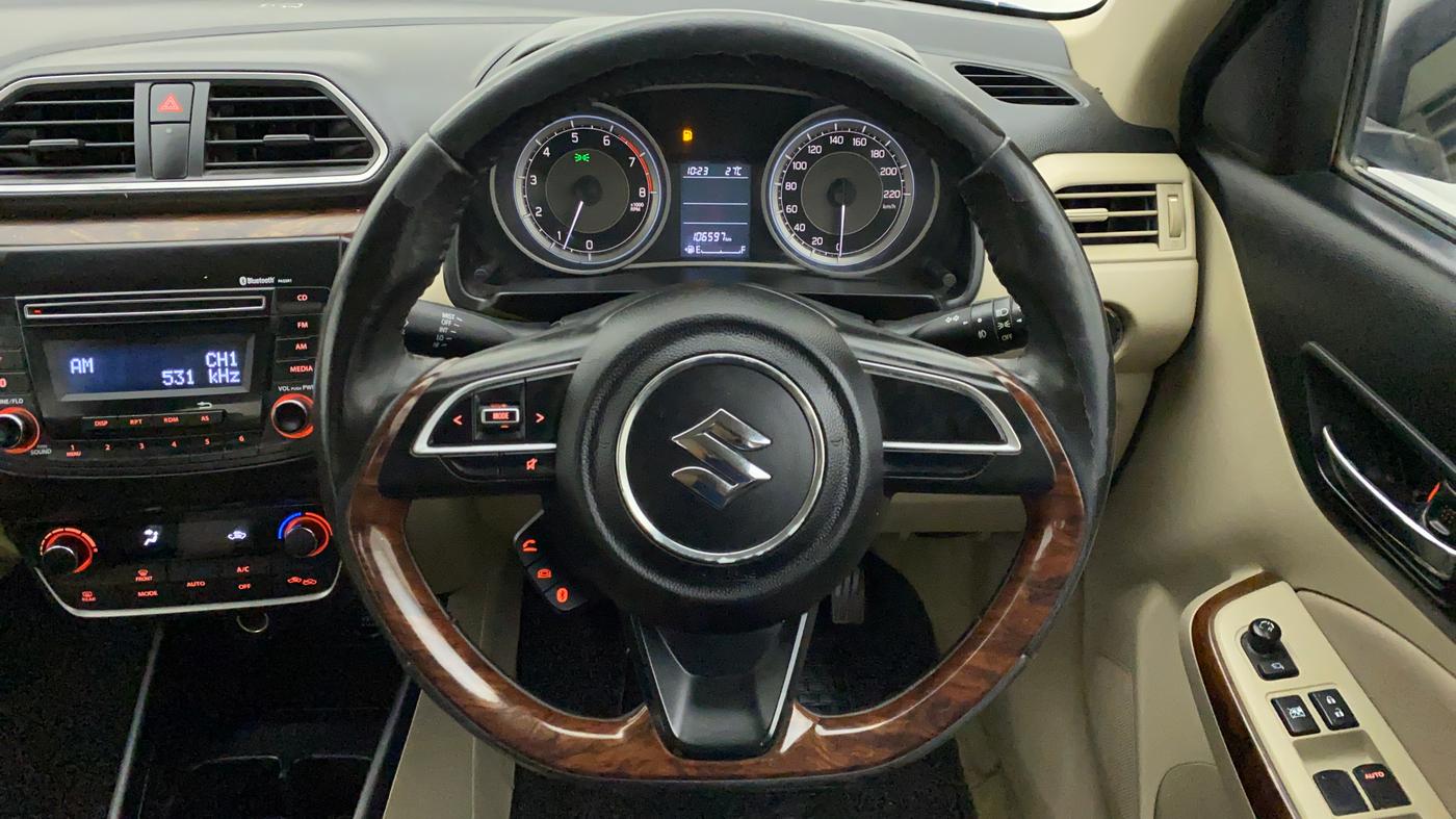 2018 Maruti Dzire ZXI, Petrol, Manual, 1,06,701 km, Steering Wheel Close Up