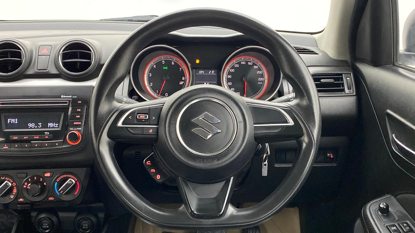 2018 Maruti Swift VXI AMT, Petrol, Automatic, 56,410 km, Steering Wheel Close Up
