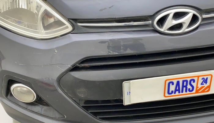 2014 Hyundai Grand i10 SPORTZ 1.2 KAPPA VTVT, Petrol, Manual, 1,25,412 km, Front bumper - Minor damage