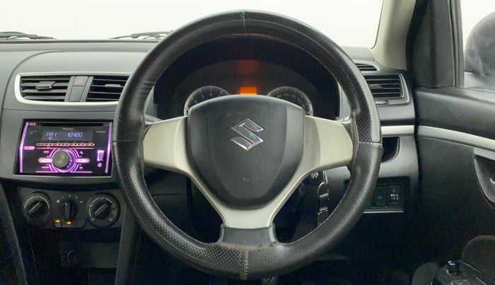 2012 Maruti Swift VXI, Petrol, Manual, 1,00,258 km, Steering Wheel Close Up