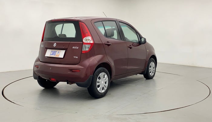 2011 Maruti Ritz VXI BS IV, Petrol, Manual, 76,436 km, Right Back Diagonal (45- Degree) View