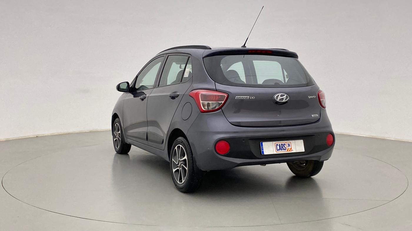2017 Hyundai Grand i10 SPORTZ (O) 1.2 AT VTVT, Petrol, Automatic, 22,013 km, Left Back Diagonal