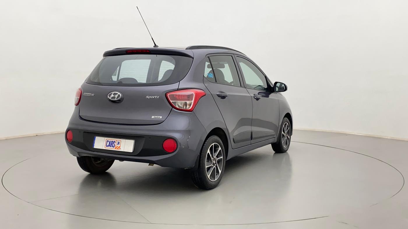 2017 Hyundai Grand i10 SPORTZ (O) 1.2 AT VTVT, Petrol, Automatic, 22,013 km, Right Back Diagonal