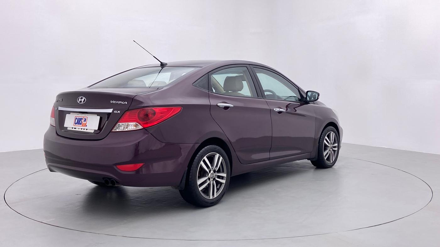 2012 Hyundai Verna FLUIDIC 1.6 CRDI SX OPT AT, Diesel, Automatic, 90,619 km, Right Back Diagonal (45- Degree) View