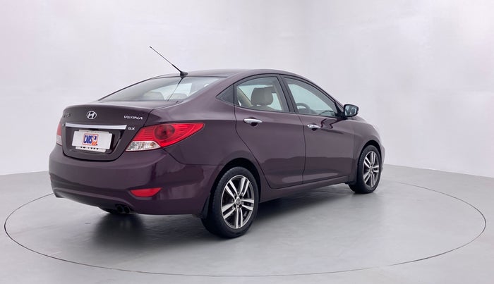 2012 Hyundai Verna FLUIDIC 1.6 CRDI SX OPT AT, Diesel, Automatic, 90,619 km, Right Back Diagonal (45- Degree) View