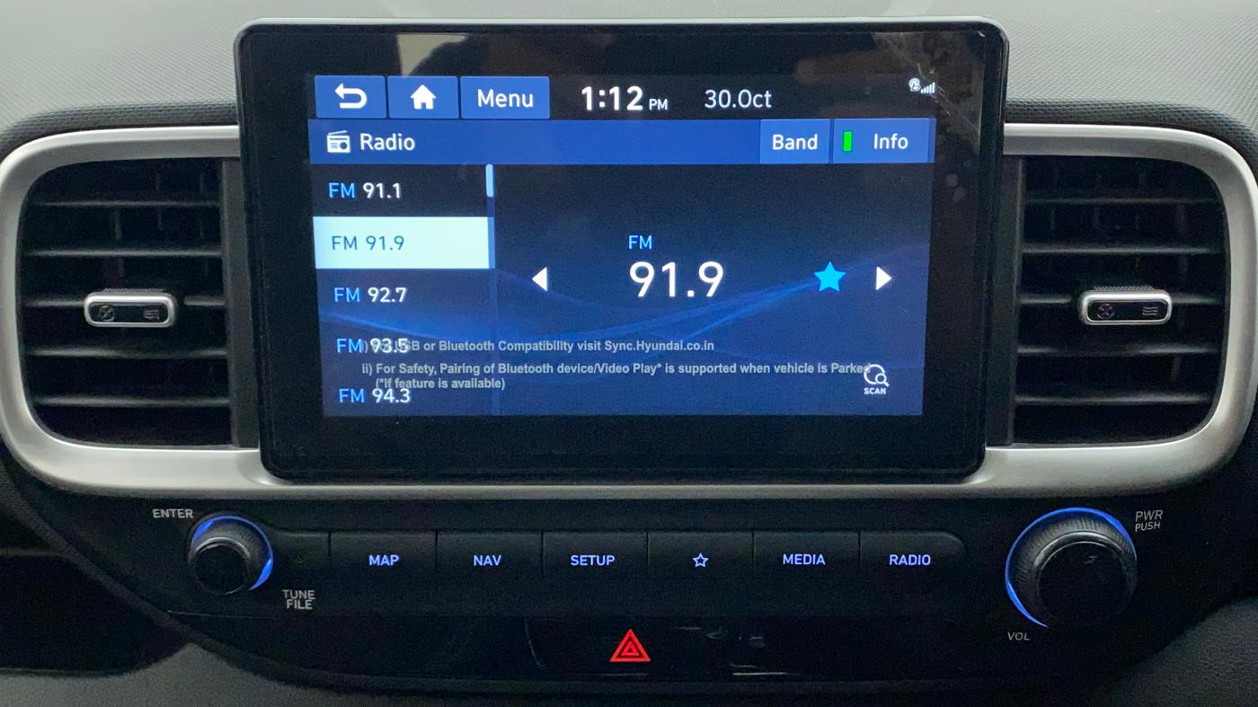 2019 Hyundai VENUE SX 1.0 (O) TURBO, Petrol, Manual, 29,597 km, Infotainment System