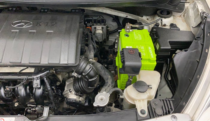 2016 Hyundai Grand i10 ASTA (O) 1.2 KAPPA VTVT, Petrol, Manual, 28,183 km, Engine View - Left