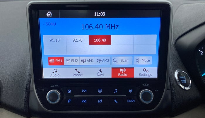 2019 Ford Ecosport TITANIUM + 1.5L DIESEL, Diesel, Manual, 1,08,632 km, Infotainment System