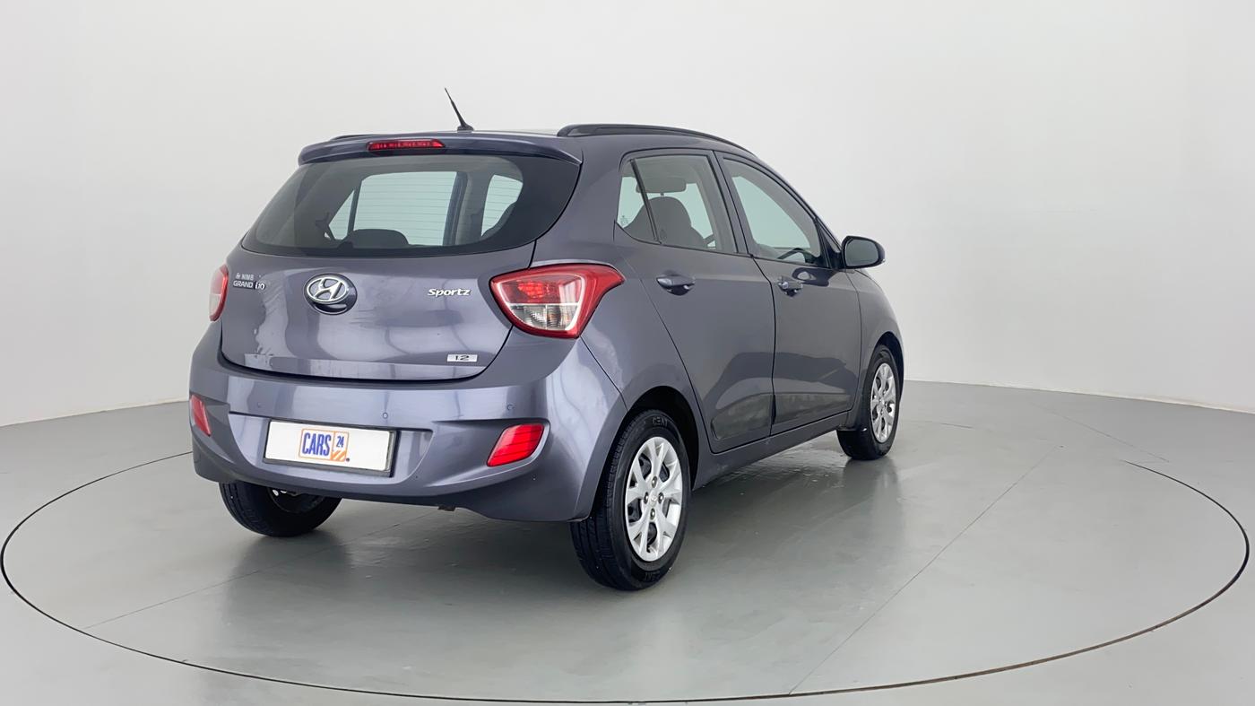 2015 Hyundai Grand i10 SPORTZ 1.2 KAPPA VTVT, Petrol, Manual, 53,556 km, Right Back Diagonal