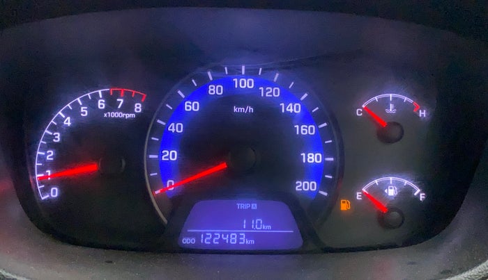 2014 Hyundai Xcent BASE 1.2, CNG, Manual, 1,22,625 km, Odometer Image