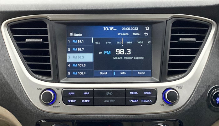 2018 Hyundai Verna 1.6 SX VTVT (O), Petrol, Manual, 60,452 km, Infotainment System