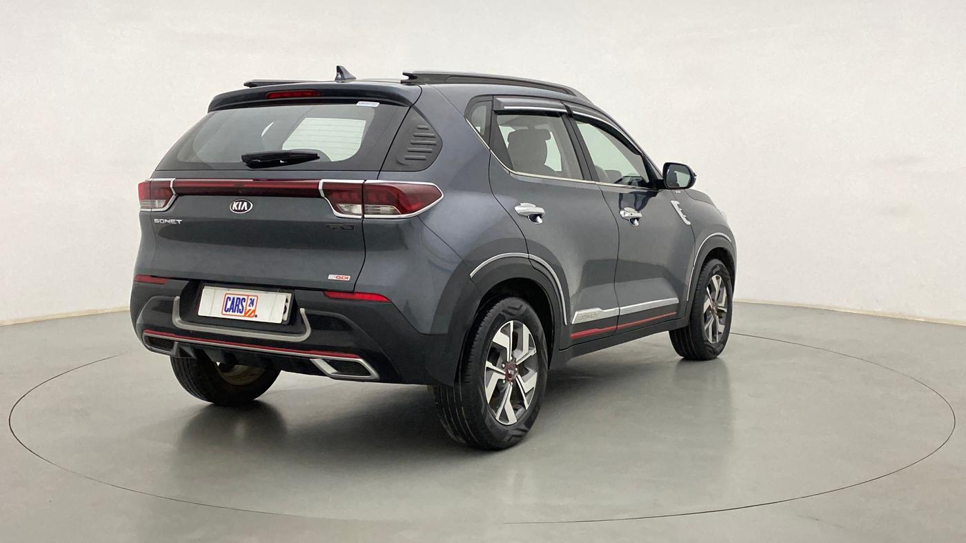 2020 KIA SONET GTX + 1.0 IMT, Petrol, Manual, 29,746 km, Right Back Diagonal