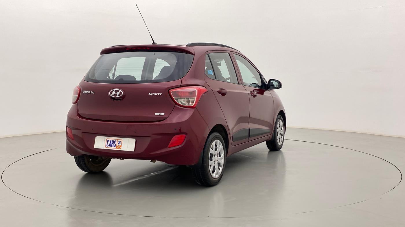 2015 Hyundai Grand i10 SPORTZ 1.2 KAPPA VTVT, Petrol, Manual, 44,816 km, Right Back Diagonal