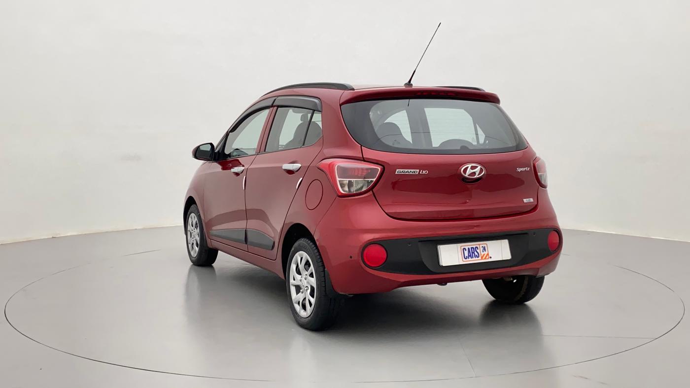2017 Hyundai Grand i10 SPORTZ 1.2 KAPPA VTVT, Petrol, Manual, 45,451 km, Left Back Diagonal