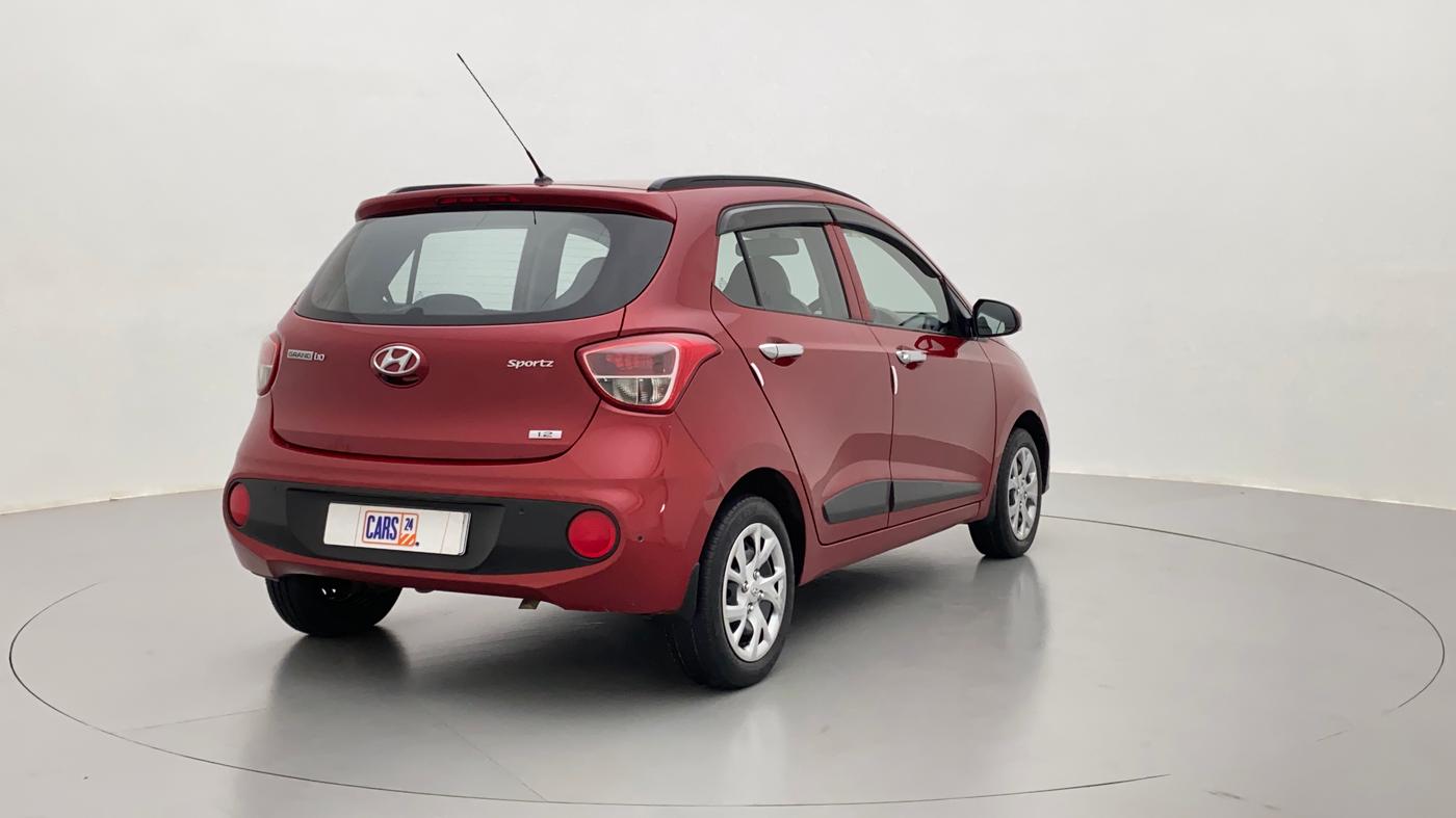 2017 Hyundai Grand i10 SPORTZ 1.2 KAPPA VTVT, Petrol, Manual, 45,451 km, Right Back Diagonal