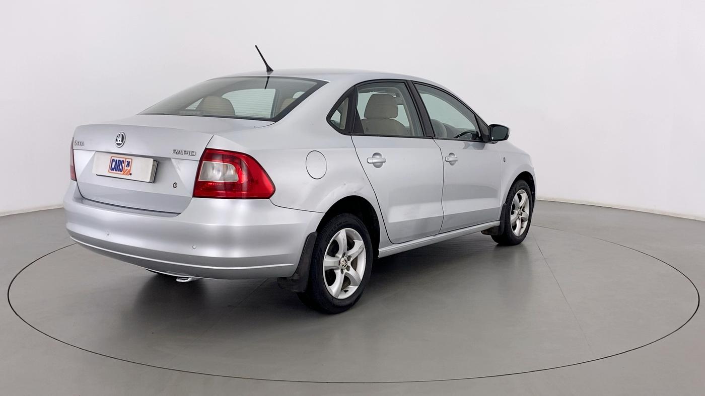 2014 Skoda Rapid 1.5 TDI MT Ambition Plus, Diesel, Manual, 60,646 km, Right Back Diagonal