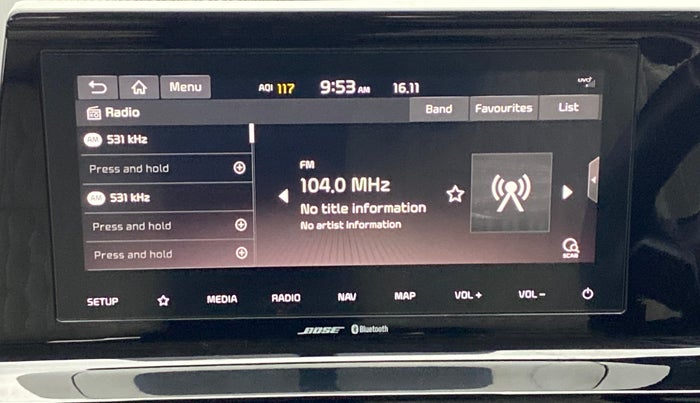 2020 KIA SELTOS HTX+ AT 1.5 DIESEL, Diesel, Automatic, 44,301 km, Infotainment System