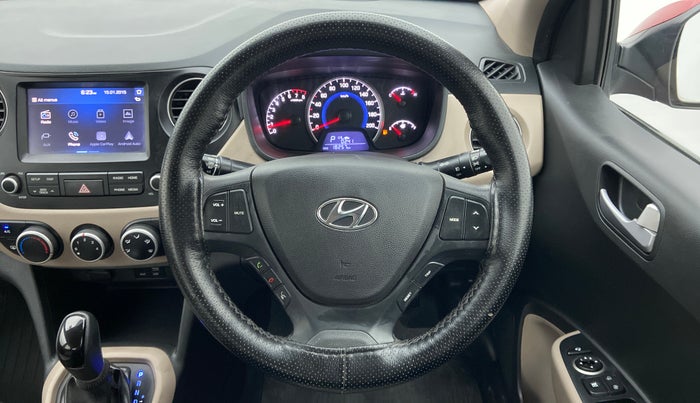 2017 Hyundai Grand i10 SPORTZ (O) AT 1.2 KAPPA VTVT, Petrol, Automatic, 18,257 km, Steering Wheel Close Up