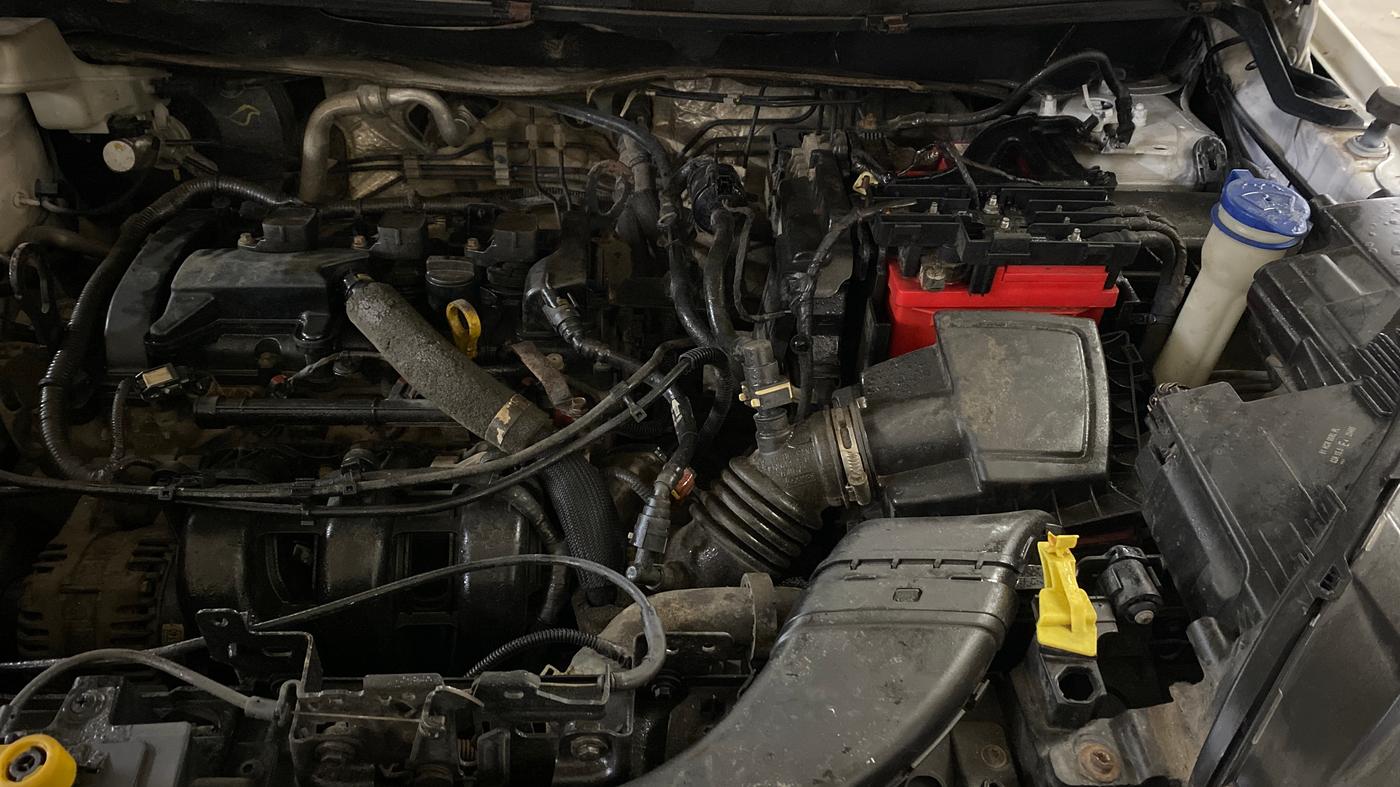 2018 Ford Ecosport TITANIUM + 1.5L PETROL AT, Petrol, Automatic, 58,274 km, Engine View - Left