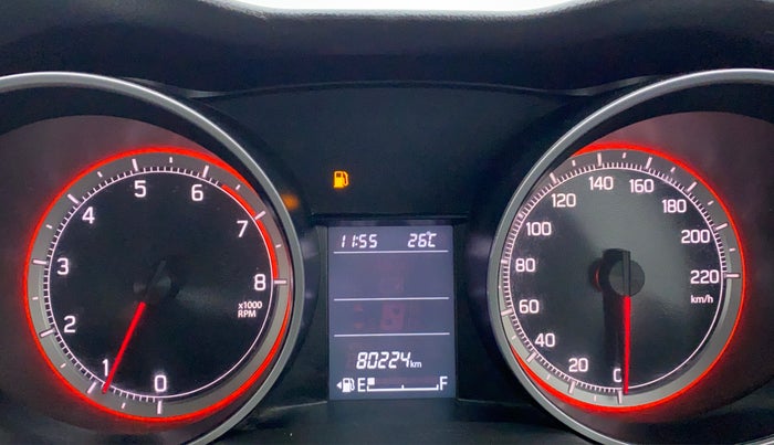 2018 Maruti Swift ZXI+, Petrol, Manual, 80,457 km, Odometer Image
