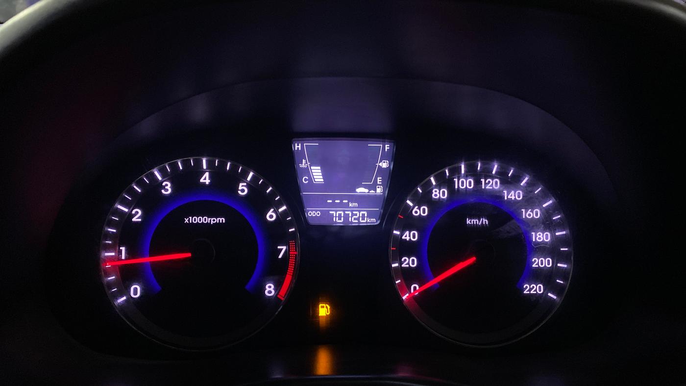 2016 Hyundai Verna 1.4 VTVT, Petrol, Manual, 70,713 km, Odometer Image