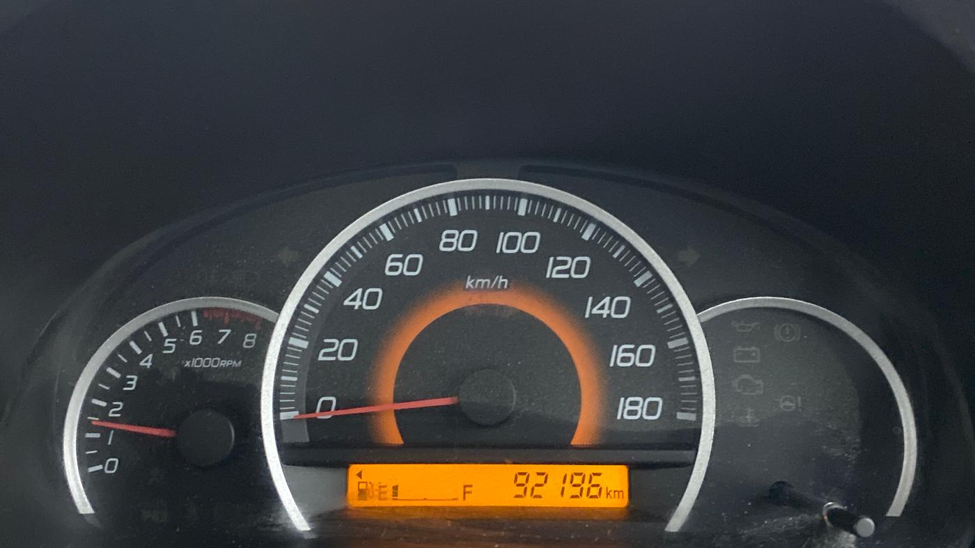 2013 Maruti Wagon R 1.0 VXI, Petrol, Manual, 92,195 km, Odometer Image