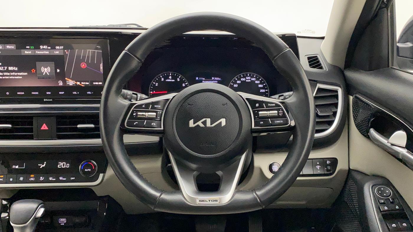 2022 KIA SELTOS HTX IVT 1.5 PETROL, Petrol, Automatic, 39,295 km, Steering Wheel Close Up