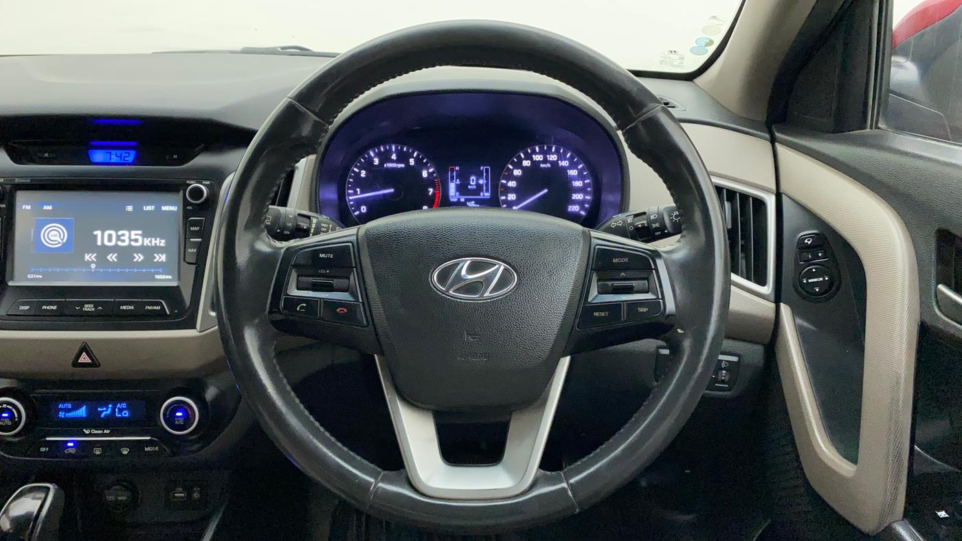 2016 Hyundai Creta SX PLUS AT 1.6 PETROL, Petrol, Automatic, 90,739 km, Steering Wheel Close Up