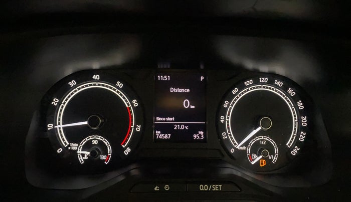 2021 Skoda KUSHAQ AMBITION 1.0L TSI AT, Petrol, Automatic, 74,587 km, Odometer Image