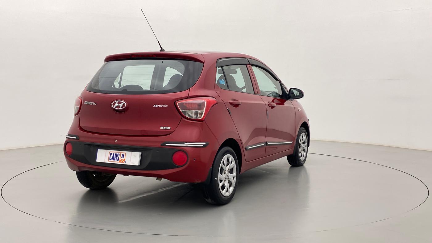 2017 Hyundai Grand i10 SPORTZ 1.2 KAPPA VTVT, Petrol, Manual, 50,583 km, Right Back Diagonal