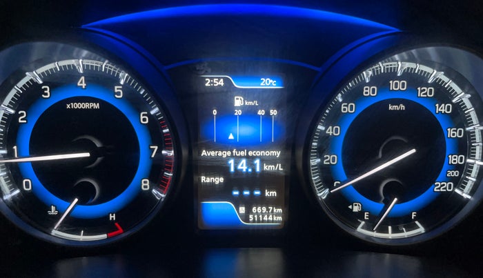 2020 Toyota Glanza G, Petrol, Manual, 51,138 km, Odometer Image