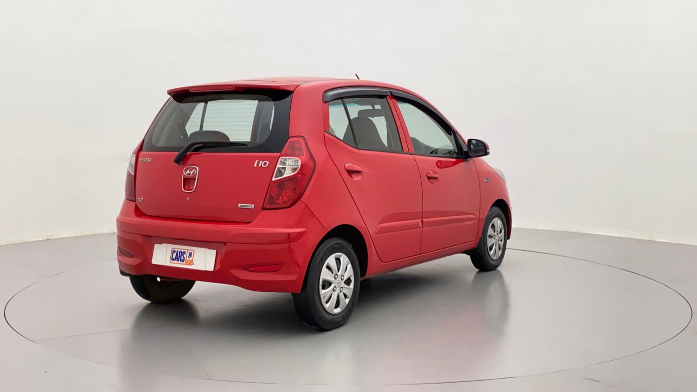 2011 Hyundai i10 SPORTZ 1.2 KAPPA2, Petrol, Manual, 50,950 km, Right Back Diagonal