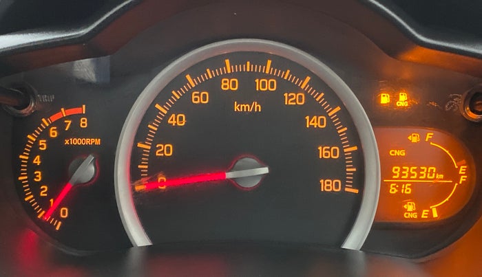 2015 Maruti Celerio VXI CNG D, CNG, Manual, 93,598 km, Odometer Image
