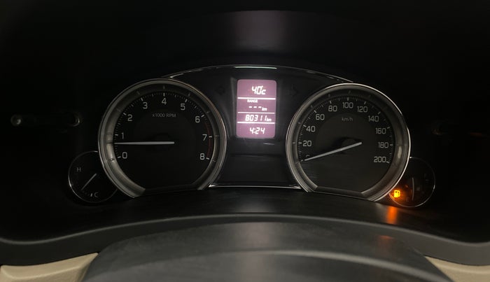 2016 Maruti Ciaz ZXI+, Petrol, Manual, 80,284 km, Odometer Image