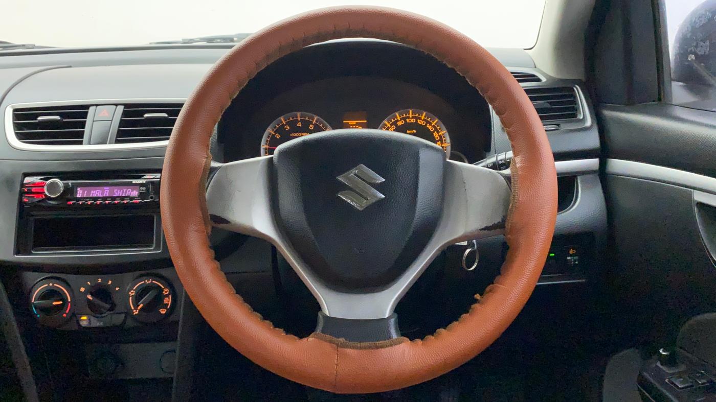 2012 Maruti Swift VXI, Petrol, Manual, 90,846 km, Steering Wheel Close Up