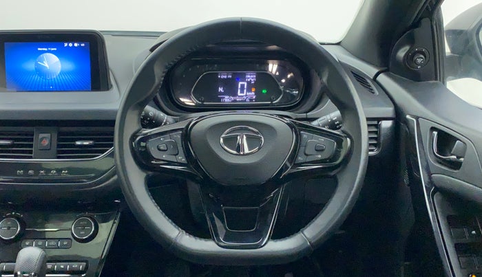 2022 Tata NEXON XZA PLUS (O) PETROL DARK EDITION, Petrol, Automatic, 11,788 km, Steering Wheel Close Up