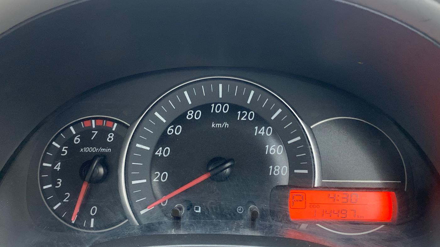 2016 Nissan Micra XV CVT, Petrol, Automatic, 1,14,496 km, Odometer Image