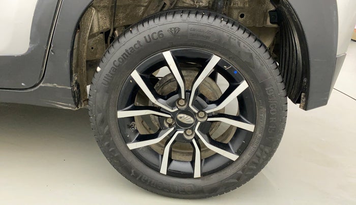 2017 Mahindra Kuv100 K8 6 STR DUAL TONE, Petrol, Manual, 95,346 km, Left Rear Wheel