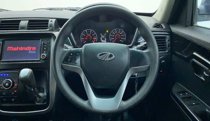 2017 Mahindra Kuv100 K8 6 STR DUAL TONE, Petrol, Manual, 95,346 km, Steering Wheel Close Up