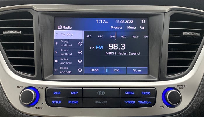 2018 Hyundai Verna 1.6 SX VTVT AT (O), Petrol, Automatic, 16,772 km, Infotainment System