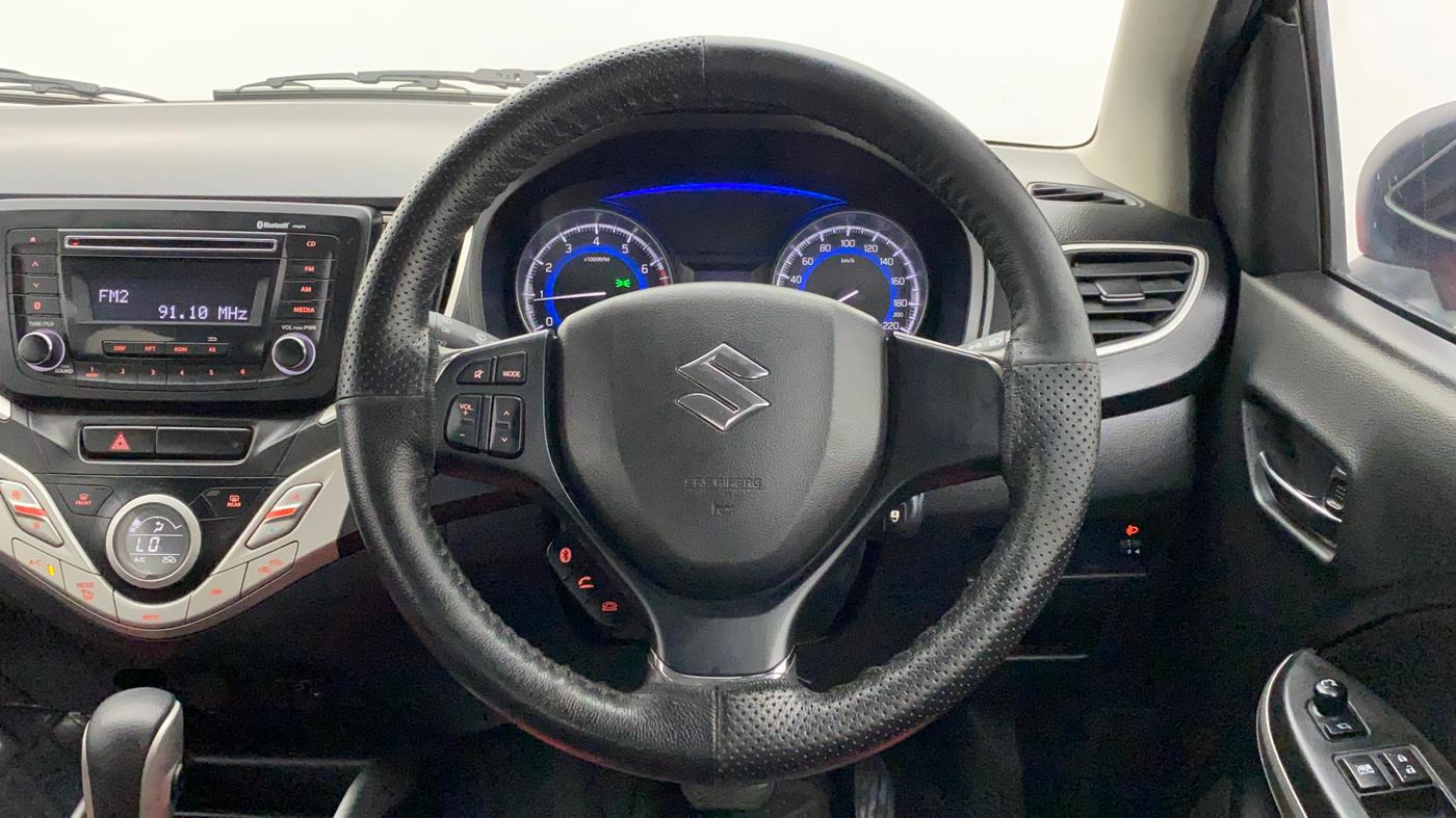 2017 Maruti Baleno DELTA CVT PETROL 1.2, Petrol, Automatic, 55,127 km, Steering Wheel Close Up