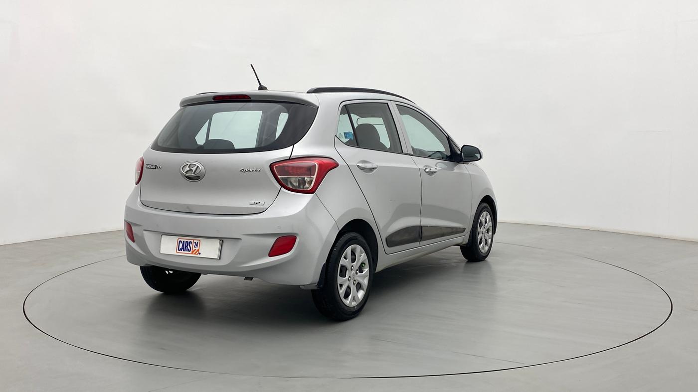 2014 Hyundai Grand i10 SPORTZ 1.2 KAPPA VTVT, Petrol, Manual, 36,500 km, Right Back Diagonal