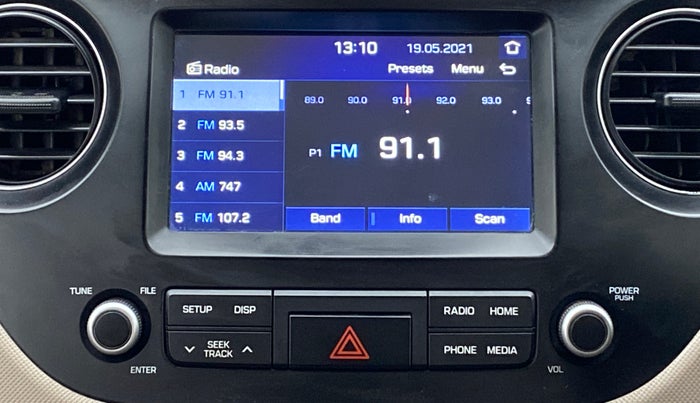 2018 Hyundai Grand i10 SPORTZ 1.2 KAPPA VTVT, Petrol, Manual, 65,455 km, Infotainment System