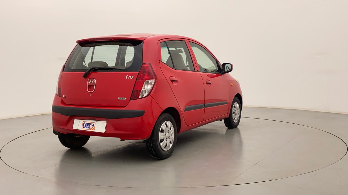 2010 Hyundai i10 SPORTZ 1.2 KAPPA2, Petrol, Manual, 47,199 km, Right Back Diagonal