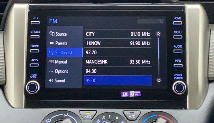 2022 Toyota Innova Crysta 2.7 GX 7 STR MT, Petrol, Manual, 4,310 km, Infotainment System