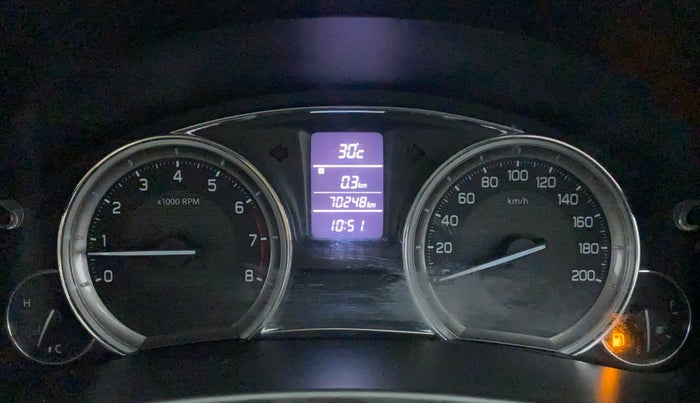 2018 Maruti Ciaz DELTA 1.4 MT PETROL, Petrol, Manual, 70,248 km, Odometer Image