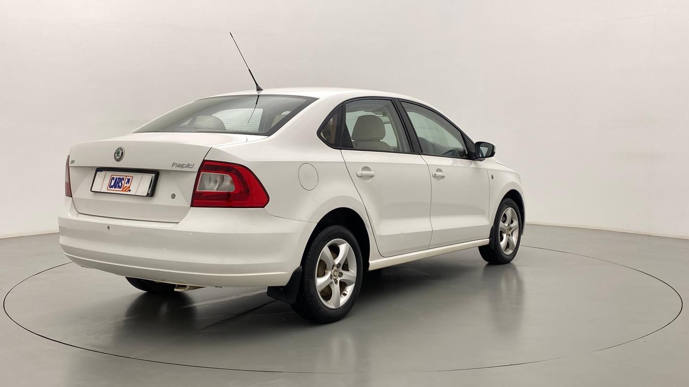 2012 Skoda Rapid ELEGANCE 1.6 MPFI MT, Petrol, Manual, 50,204 km, Right Back Diagonal