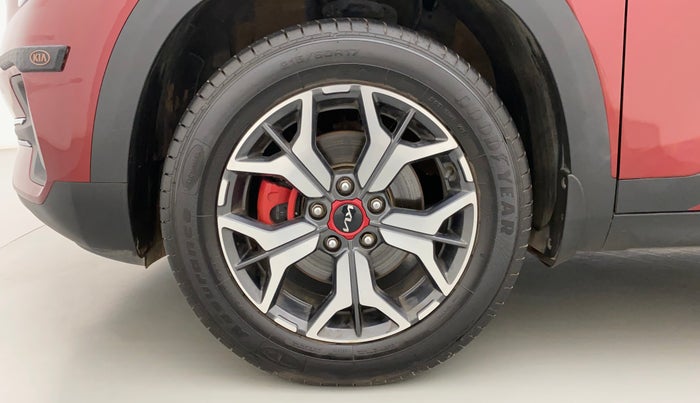 2021 KIA SELTOS GTX PLUS 1.4 PETROL DUAL TONE, Petrol, Manual, 13,616 km, Left Front Wheel