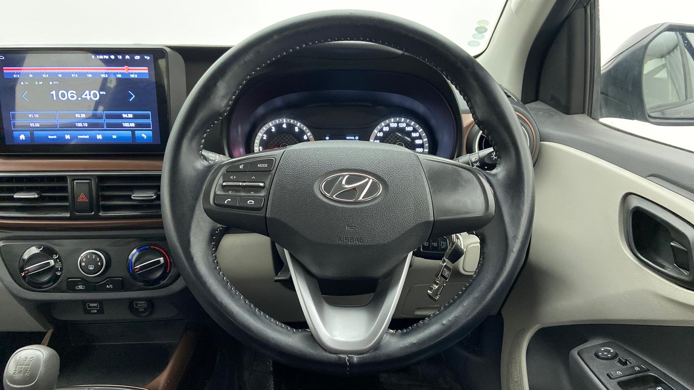 2021 Hyundai AURA S 1.2 CNG, CNG, Manual, 25,163 km, Steering Wheel Close Up