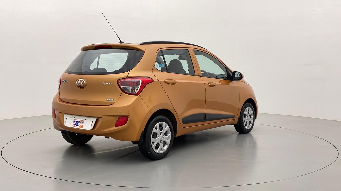2016 Hyundai Grand i10 SPORTZ 1.2 KAPPA VTVT, Petrol, Manual, 43,428 km, Right Back Diagonal